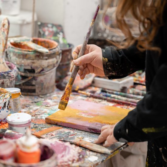 Individueller Malunterricht 4 Beim Malen im Atelier