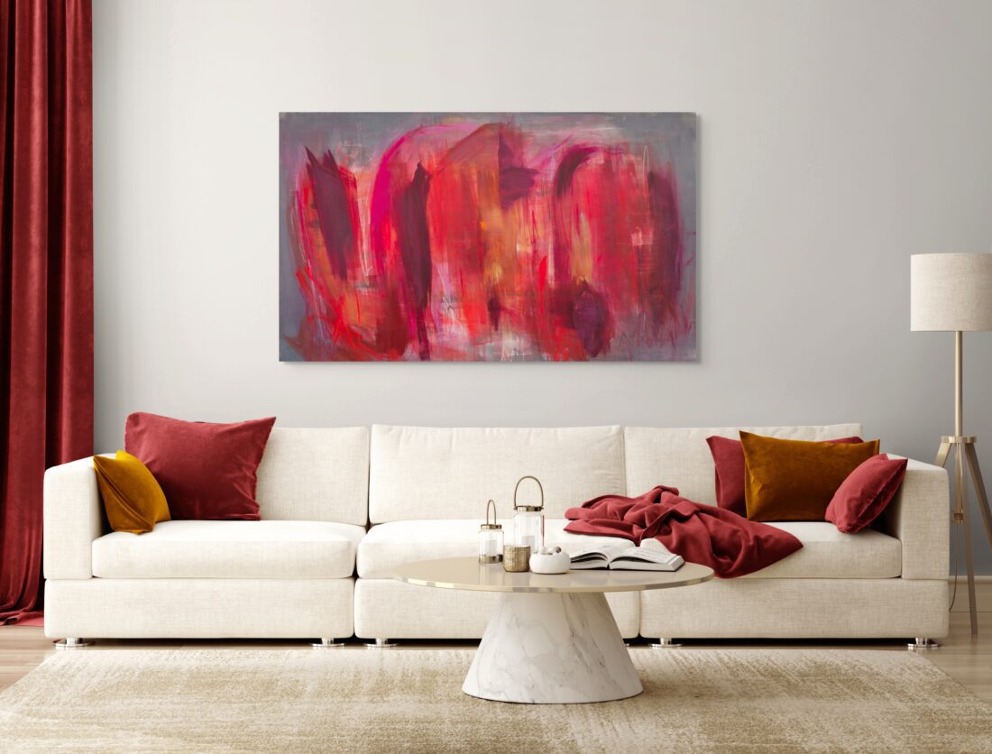 Rotes Acrylbild