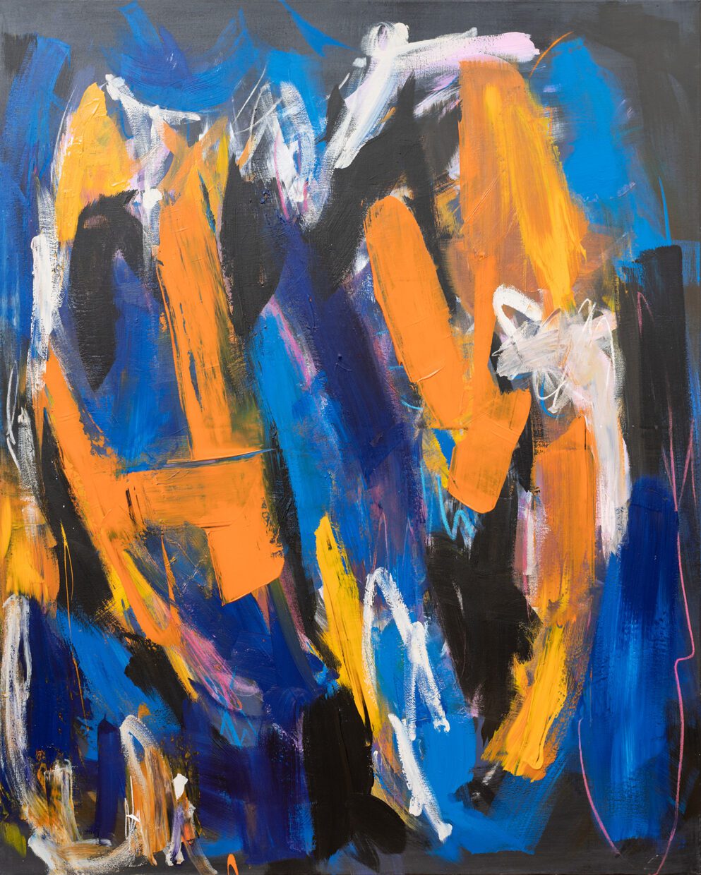 Boldness— abstraktes Gemälde, 100x100cm, 2024